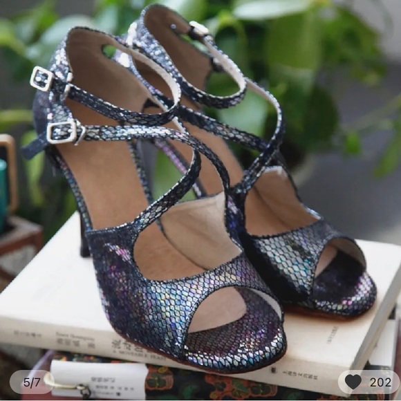 Practice Women Party Dance Shoes PU Rubber Sole. Size 5 - Picture 5 of 7